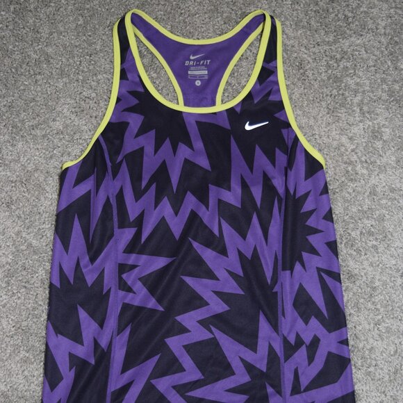 Nike Women’s Tank Top Racerback Size Small Purple Yellow Black - Picture 1 of 5